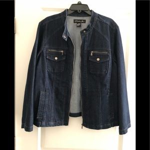 Jean Jacket By Christiana Zina, Blue, 2X